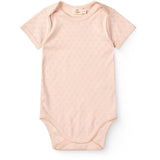 COPENHAGEN COLORS Dusty Rose Pointelle Heart Lapneck Body Ss