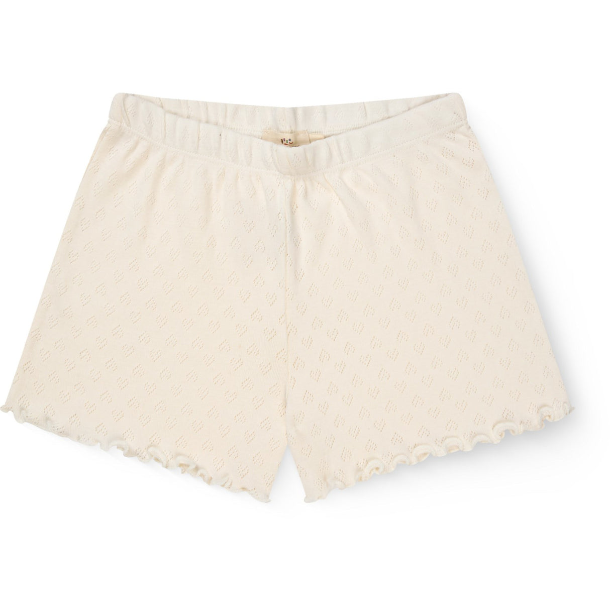 COPENHAGEN COLORS Cream Pointelle Heart Shorts
