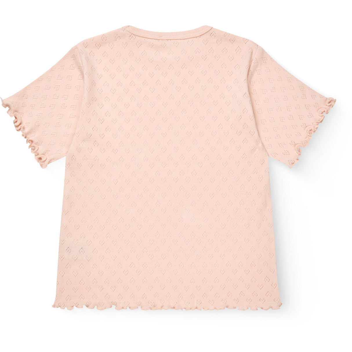 COPENHAGEN COLORS Dusty Rose Pointelle Heart T-Shirt
