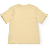 COPENHAGEN COLORS Pale Yellow Pointelle Heart T-Shirt