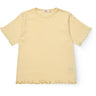 COPENHAGEN COLORS Pale Yellow Pointelle Heart T-Shirt