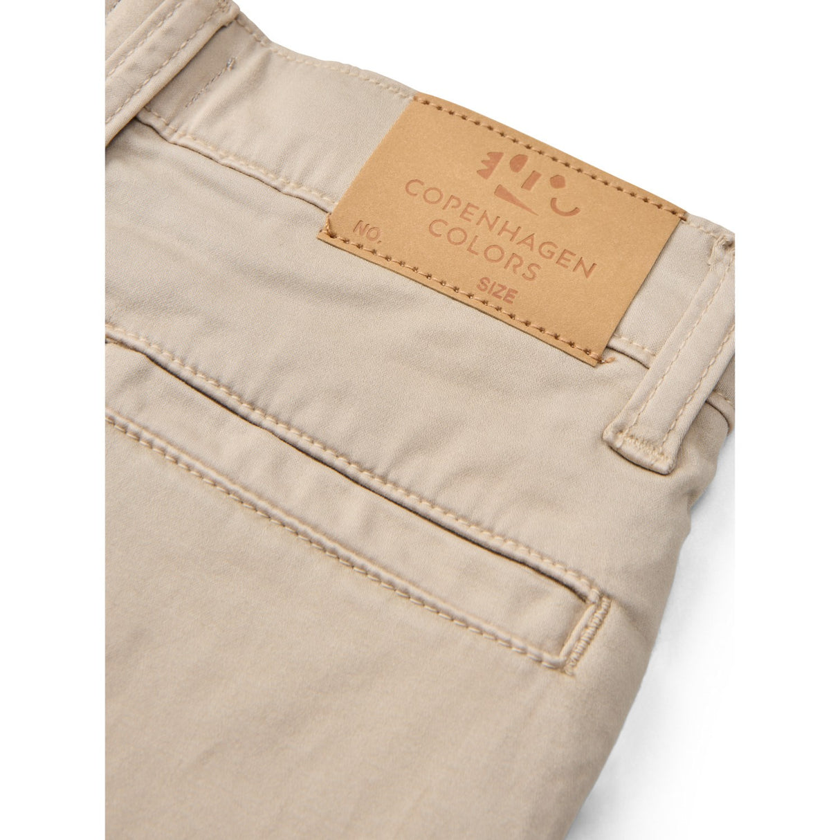 COPENHAGEN COLORS Beige Silky Twill Chinos Slim - With Stretch