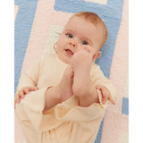 COPENHAGEN COLORS Dusty Rose Stripe Stripe Modal Rib Flare Pant W. Picot & Bow