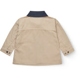 COPENHAGEN COLORS Beige Comb. Twill Jacket W. Corduroy Collar