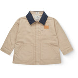 COPENHAGEN COLORS Beige Comb. Twill Jacket W. Corduroy Collar