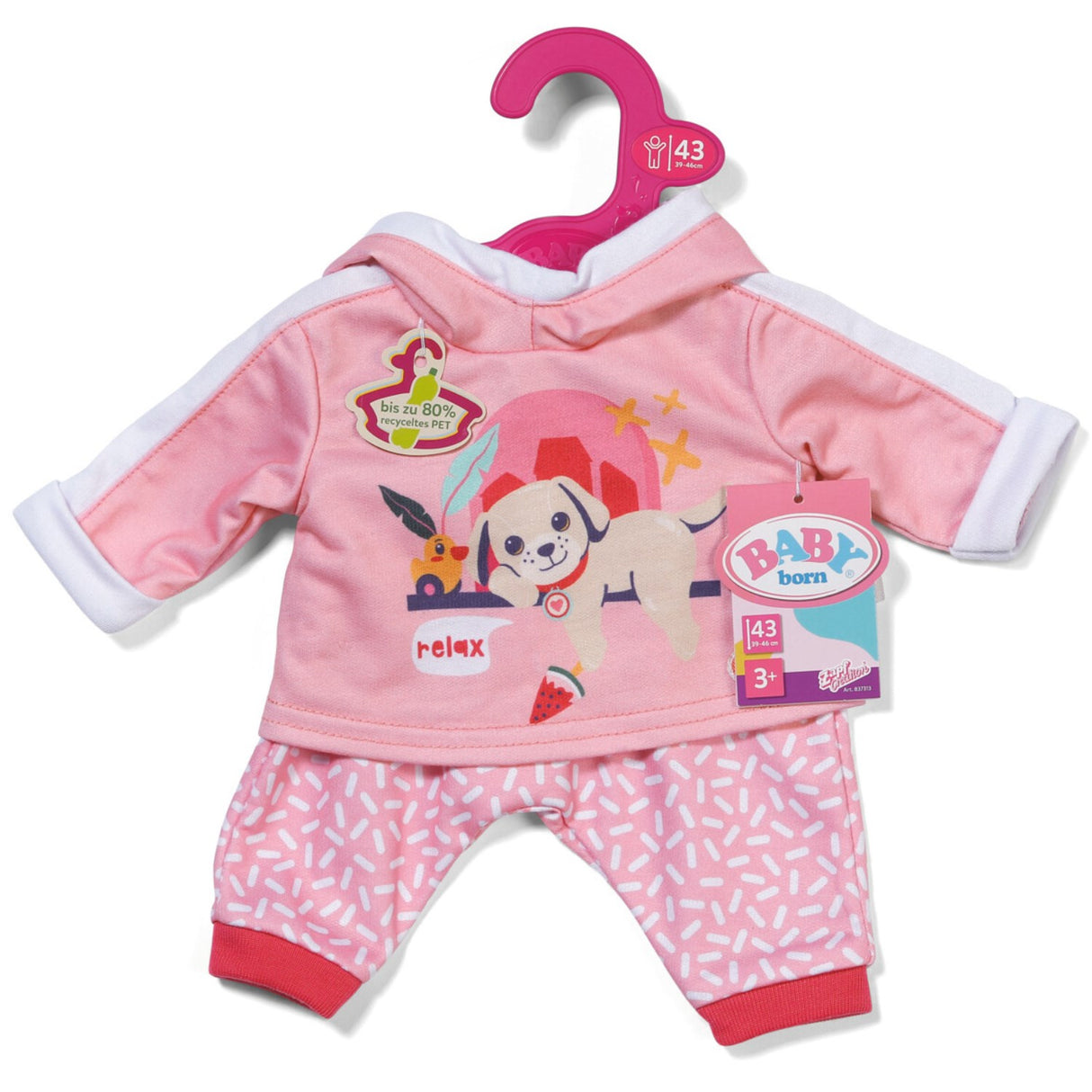 BABY Born Jogging Suit Pink 43cm