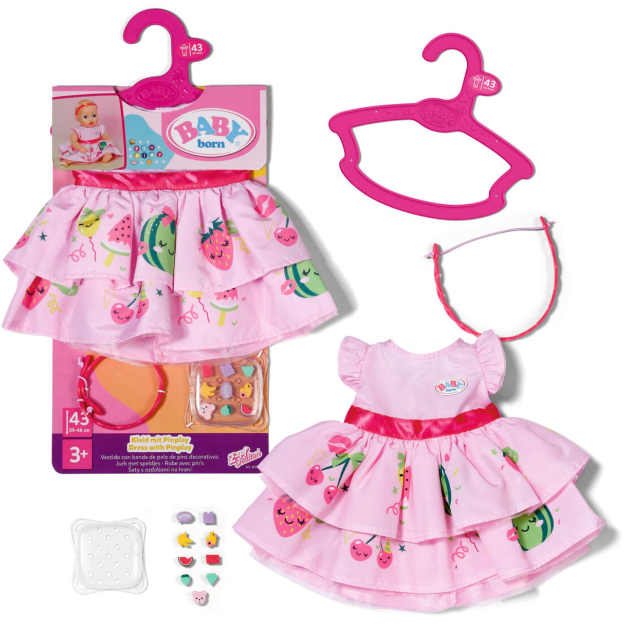 BABY Born Dress With Pinplay 43cm