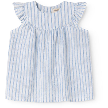 MarMar Cotton Linen Surf Blue Stripe Dhana B Dress