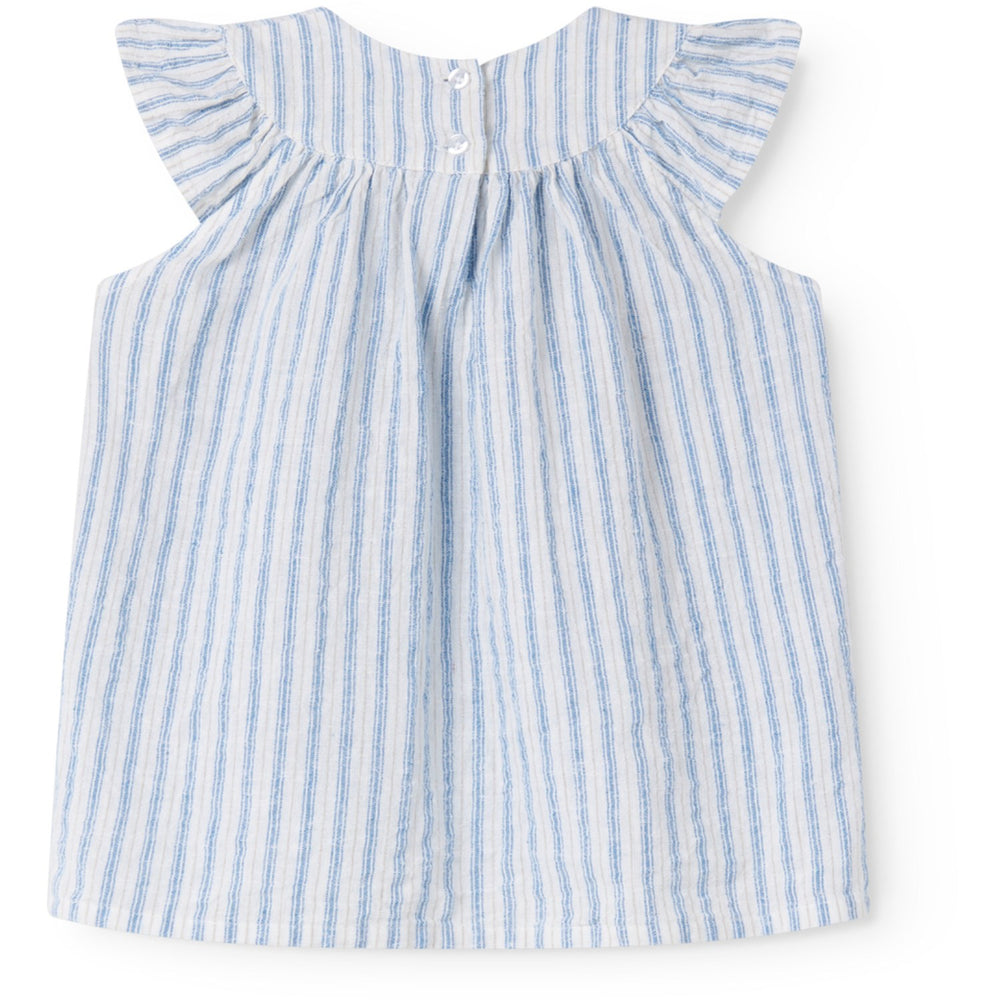 MarMar Cotton Linen Surf Blue Stripe Dhana B Dress