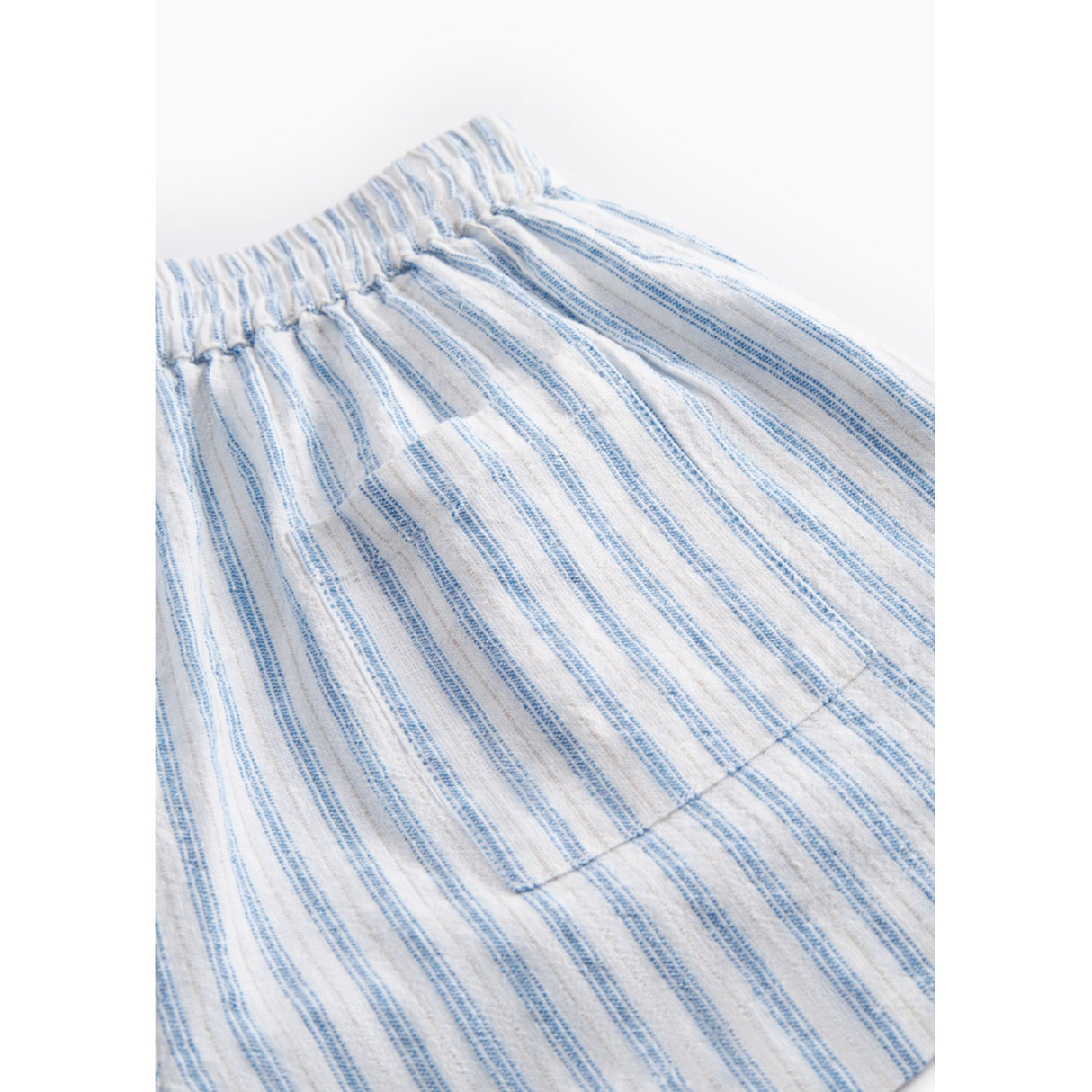 MarMar Cotton Linen Surf Blue Stripe Pinon Shorts