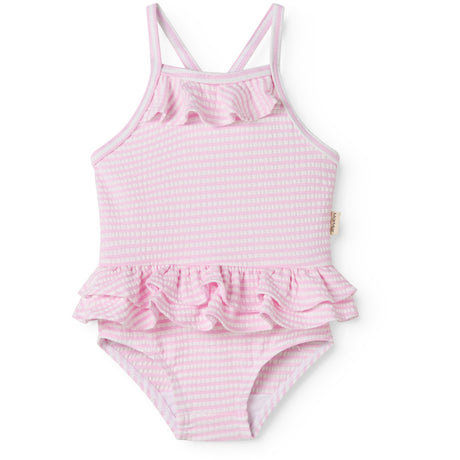 MarMar Seersucker Swim Pink Stripe Swinnie Bathing Suit