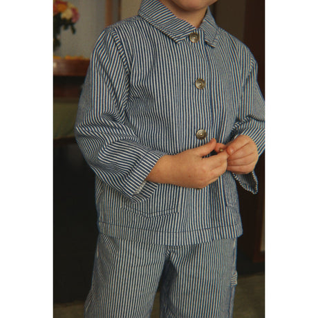 Konges Sløjd Blue Stripe Luc Shirt Jacket Gots