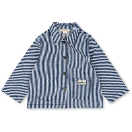 Konges Sløjd Blue Stripe Luc Shirt Jacket Gots
