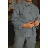 Konges Sløjd Blue Stripe Luc Shirt Jacket Gots