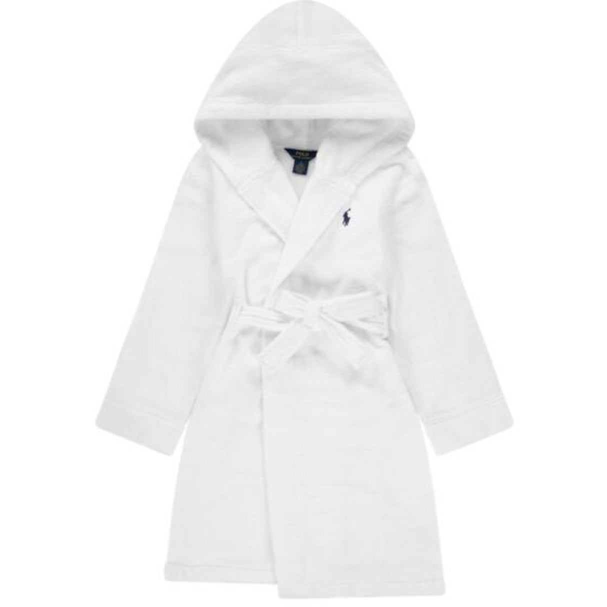 Polo Ralph Lauren White Hooded Plush Terry Bathrob