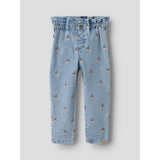 Lil'Atelier Medium Blue Denim Cherry Nmfdeva Loose Emb Jeans 2024-Es Lil