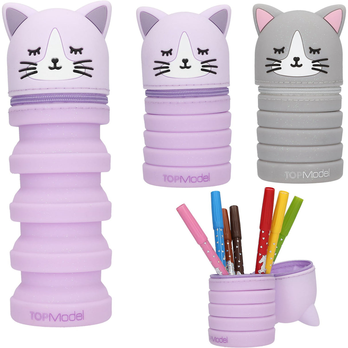 TOPModel Blooming Kitty Silicone Pencil Tube Assorted
