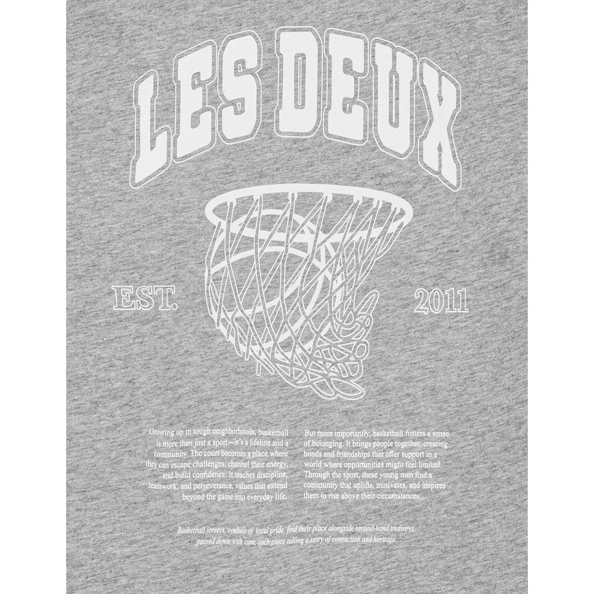 Les Deux Kids Grey Melange Hoop T-Shirt