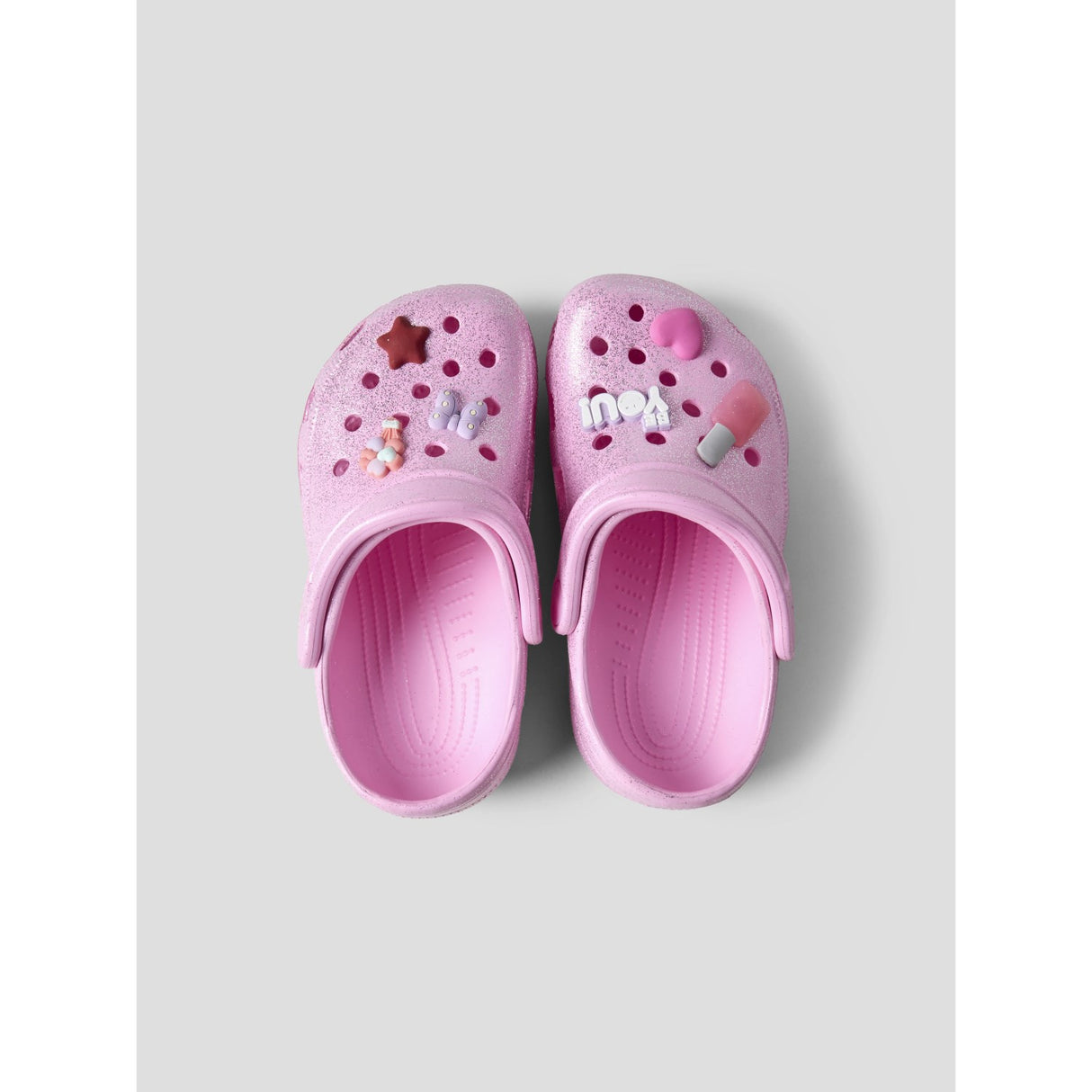 Name It Begonia Pink Glitter Nknfame Clogs Noos