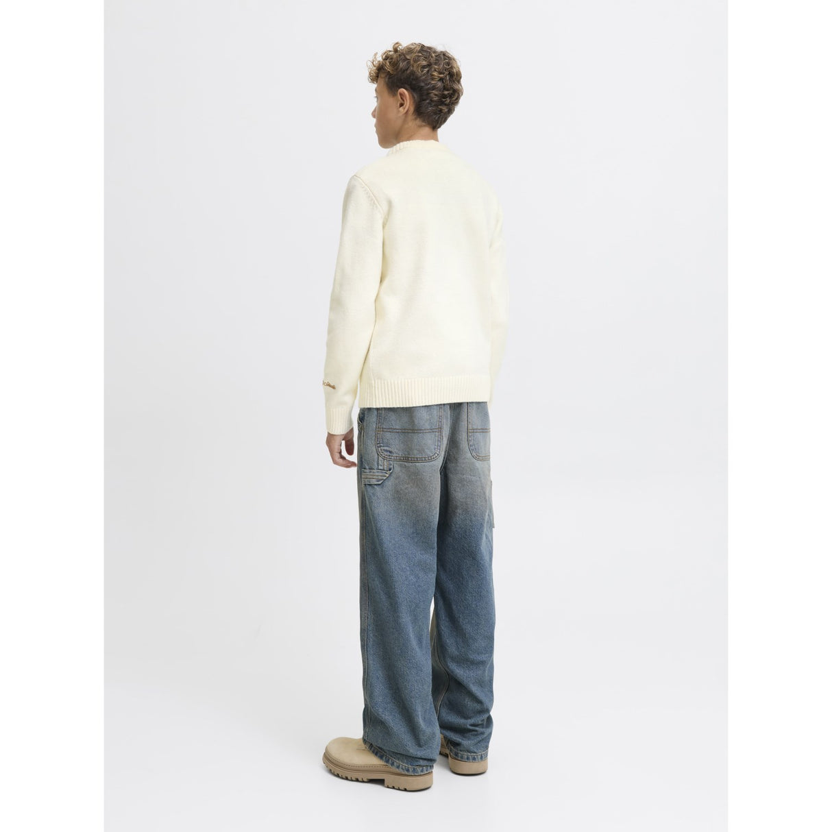 Jack & Jones Junior Sea Salt Jornorrebro Knit Crew Neck Ln Jnr