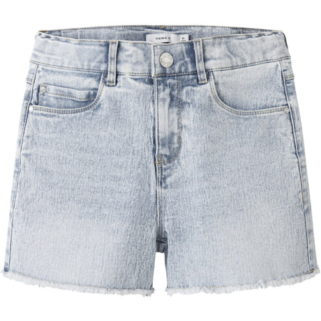 Name It Light Blue Bleached Denim Nkfrose Hw Mom Dnm Shorts 8222-Ya Noos