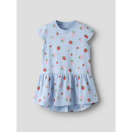 Name It Chambray Blue Striped Strawberry Nmfvigga Capsl Dress F1 Noos