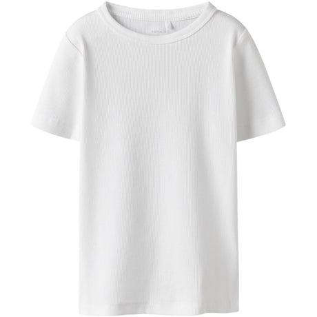 Name It Bright White Nkfnakal Ss Slim Top Noos