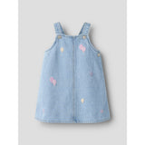 Name It Medium Blue Denim Balloons Nbfsilla Dnm Bib Skirt 4999-Za