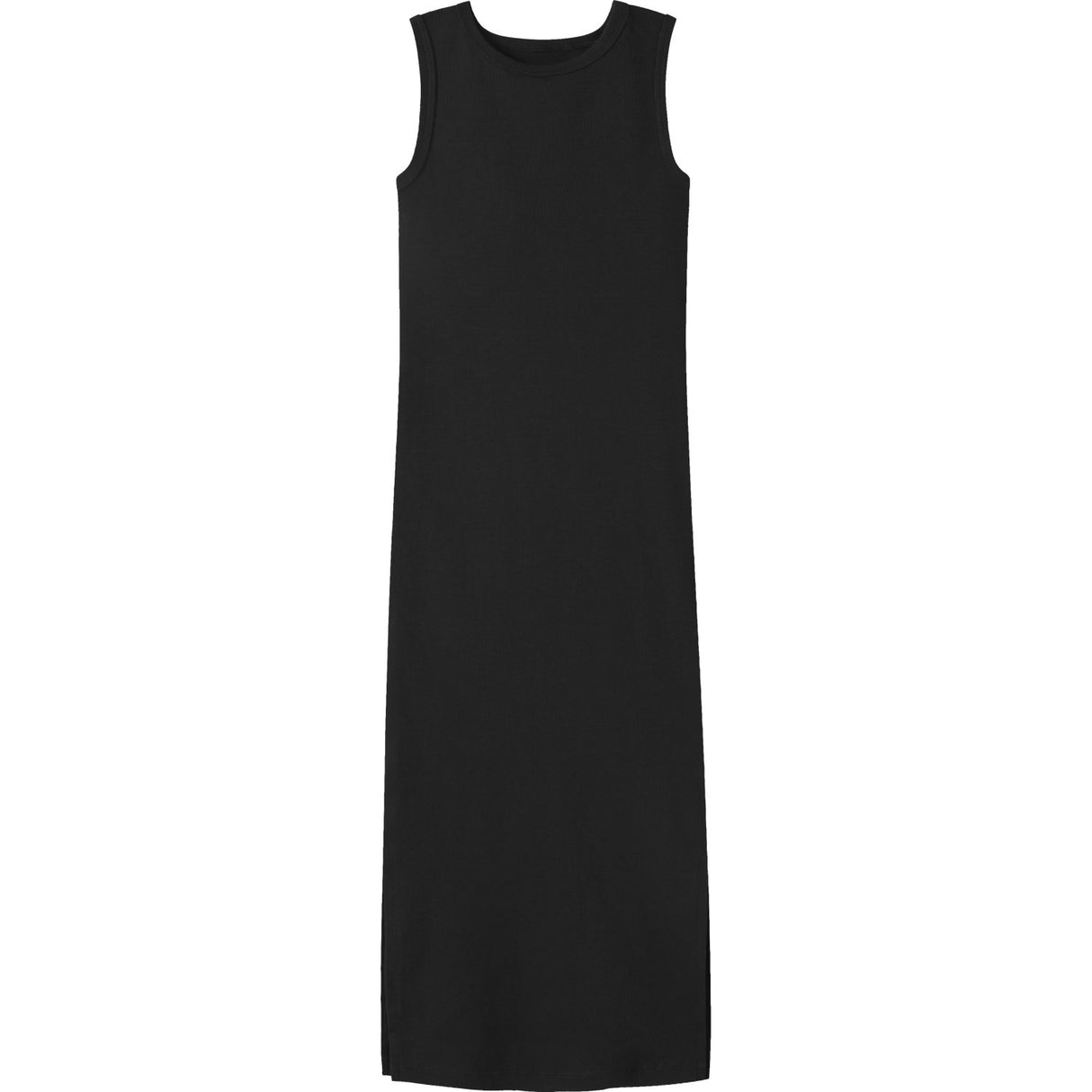 Name It Black Nkfnakal Sl Slim Maxi Dress Noos