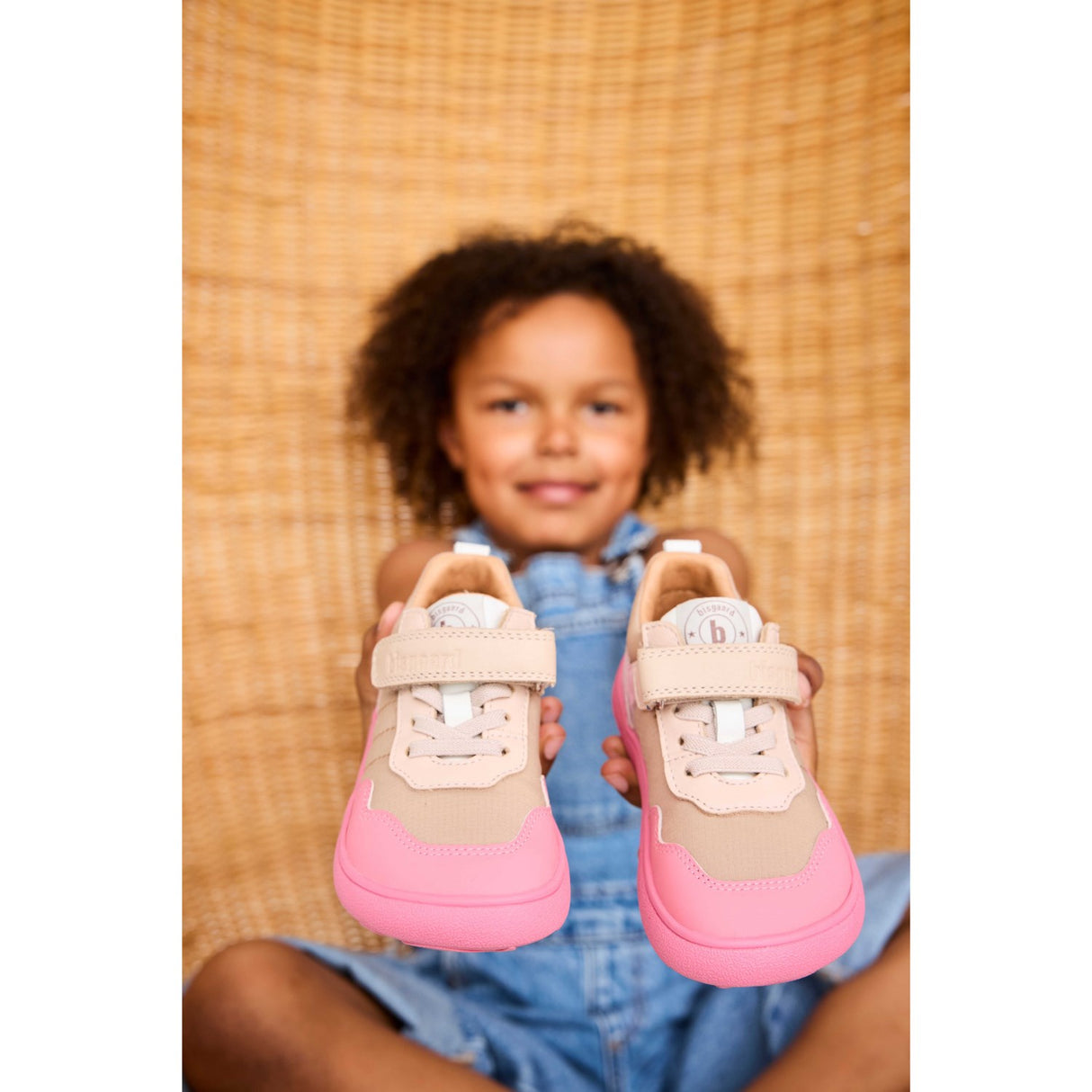 Bisgaard Pink Barefoot Baloo Velcro Shoe