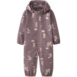 Name It Wistful Mauve Balloon Teddy Nbfalfa08 Softshell Suit AOP Fo