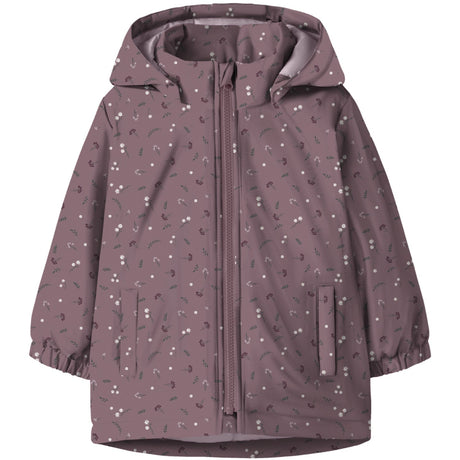 Name It Wistful Mauve Petite Flower Nmfmaxi Jacket Pa AOP Noos