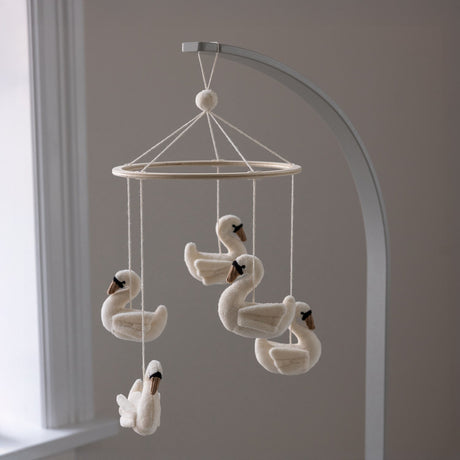 Sebra Beige Swans Baby Mobile