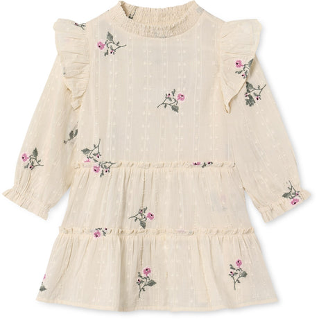 Fliink Sandshell Dobby Ls Rose Embr Dress