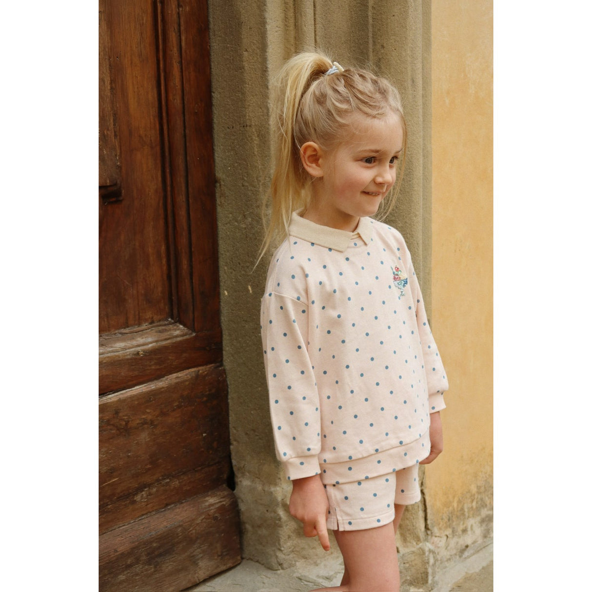 Konges Sløjd Rosewater Dot Spotty Sweat Shorts Gots