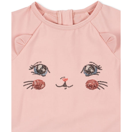 Konges Sløjd Powder Pink Kitty Onesie Grs