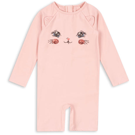 Konges Sløjd Powder Pink Kitty Onesie Grs