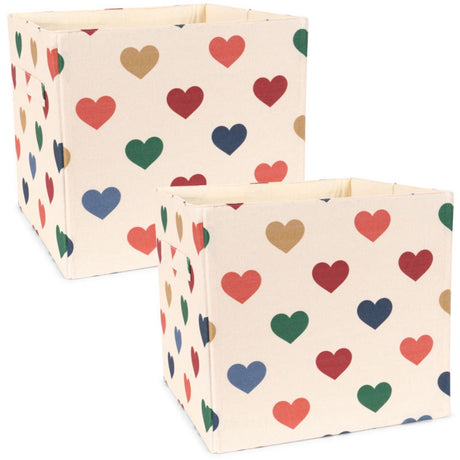 Konges Sløjd Coeur Coloré Fabric Storage Baskets 2 Pcs