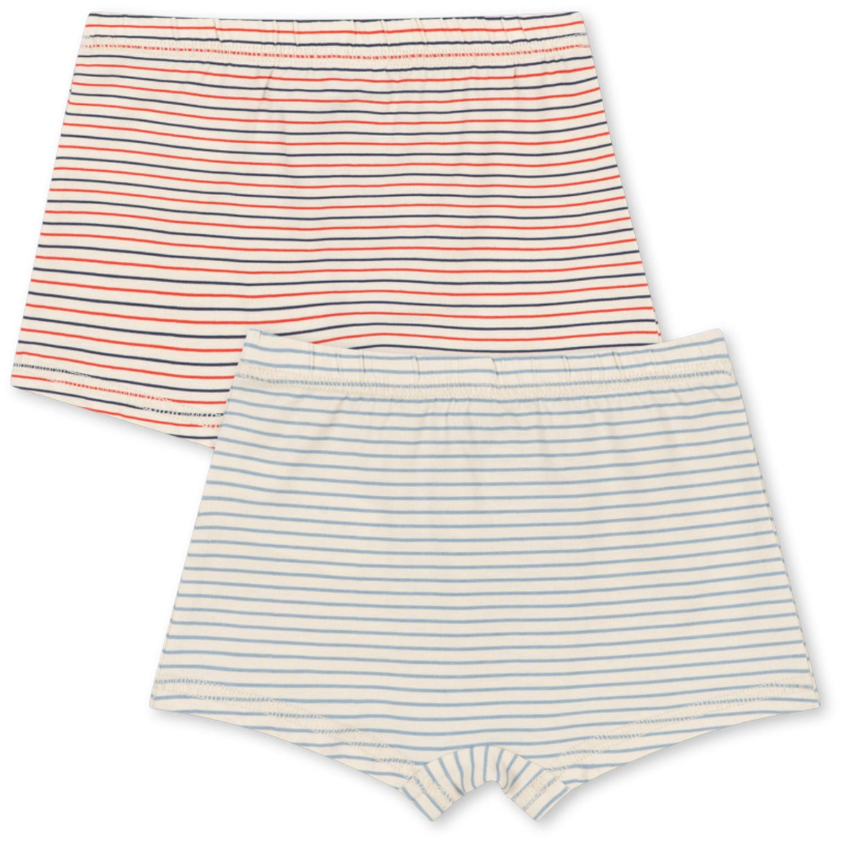 Konges Sløjd Stripe Bluie/Stripe Tricolore Petit Basic 2 Pack Boy Boxers Gots
