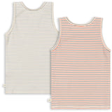 Konges Sløjd Stripe Bluie/Stripe Tricolore Petit Basic 2 Pack Tank Tops Gots