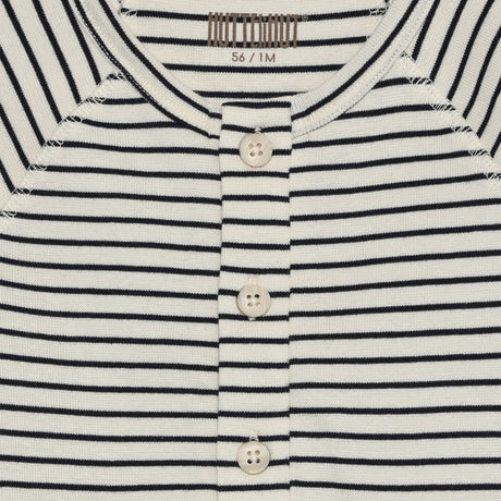 Huttelihut Navy Blazer Romper Ls Yd Stripe