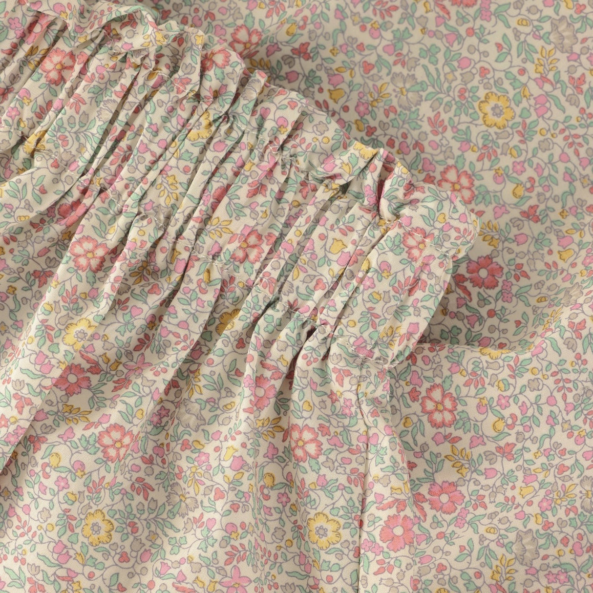 Huttelihut Double Cream Skirt In Liberty Fabric