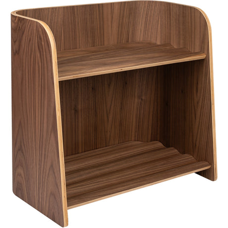 Curve Lab Walnut Small Curvy Bookcase