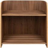 Curve Lab Walnut Small Curvy Bookcase