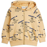 Mini Rodini Beige Alien City Fc AOP Zip Hoodie