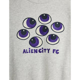 Mini Rodini Grey Melange Eyes Emb Sweatshirt