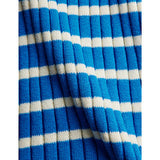 Mini Rodini Blue Ritzratz Patch Rib Knitted Stripe Ss Dress