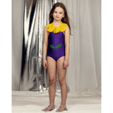 Mini Rodini Purple Flower Halterneck Bathing Suit