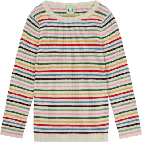 FUB Multi Stripe Rib Blouse