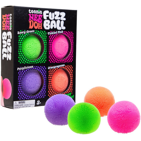 NeeDoh Teenie Fuzz Ball 4 -Pack CDU